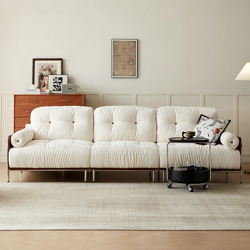 

Modern Vintage Living Room Sofas Antique Beige Daybed Recliner Sleeper Sofas Lounges Armchair Divani Soggiorno Home Furniture