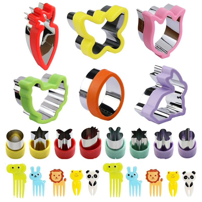 Sandwich Cutters Set for Children Dinosaur Cookie Mold Maker Fruit Shape Cutters School Lunch Bento Box accesssories for kids