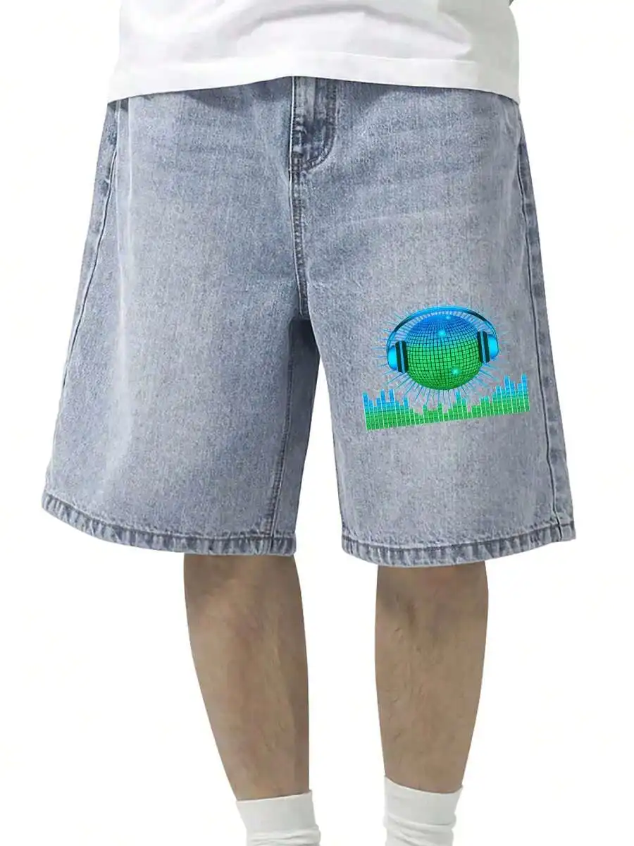 

Mens Stretch Denim Shorts Slim Fit Casual Jean Shorts