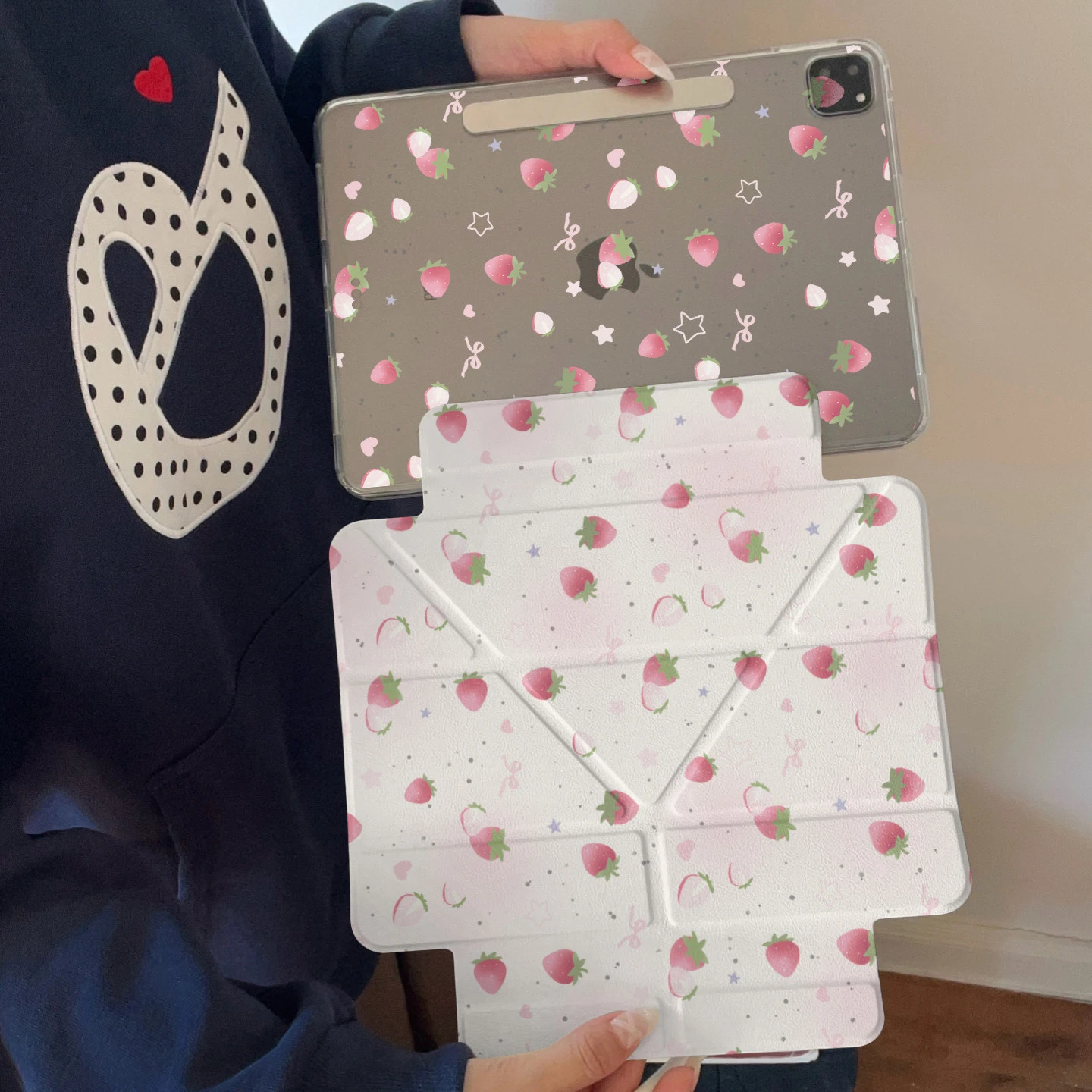 Full of Sweet Strawberry Y2K Cover For iPad Pro 13 11th M5 M4 12.9 A16 10 8 7 9th 10th Air 11 M2 M3 Mini Separation Tablet Case