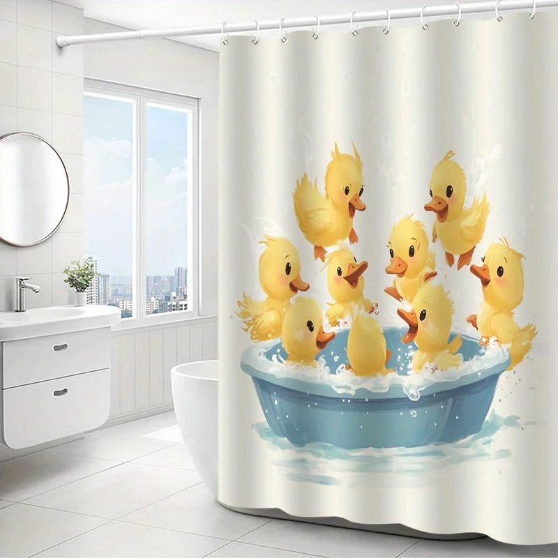 

Waterproof and mold-proof shower curtain, suitable for use in the bathtub--designed to be fun and playful perfect for childrens