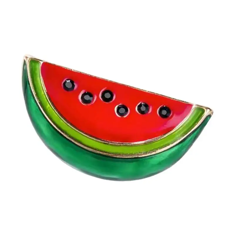 Cute Pins Fashion Watermelon Shaped Brooch Creative Lovely Pins For Suits Wedding Shirts Bags Sweaters Shawls Dresses