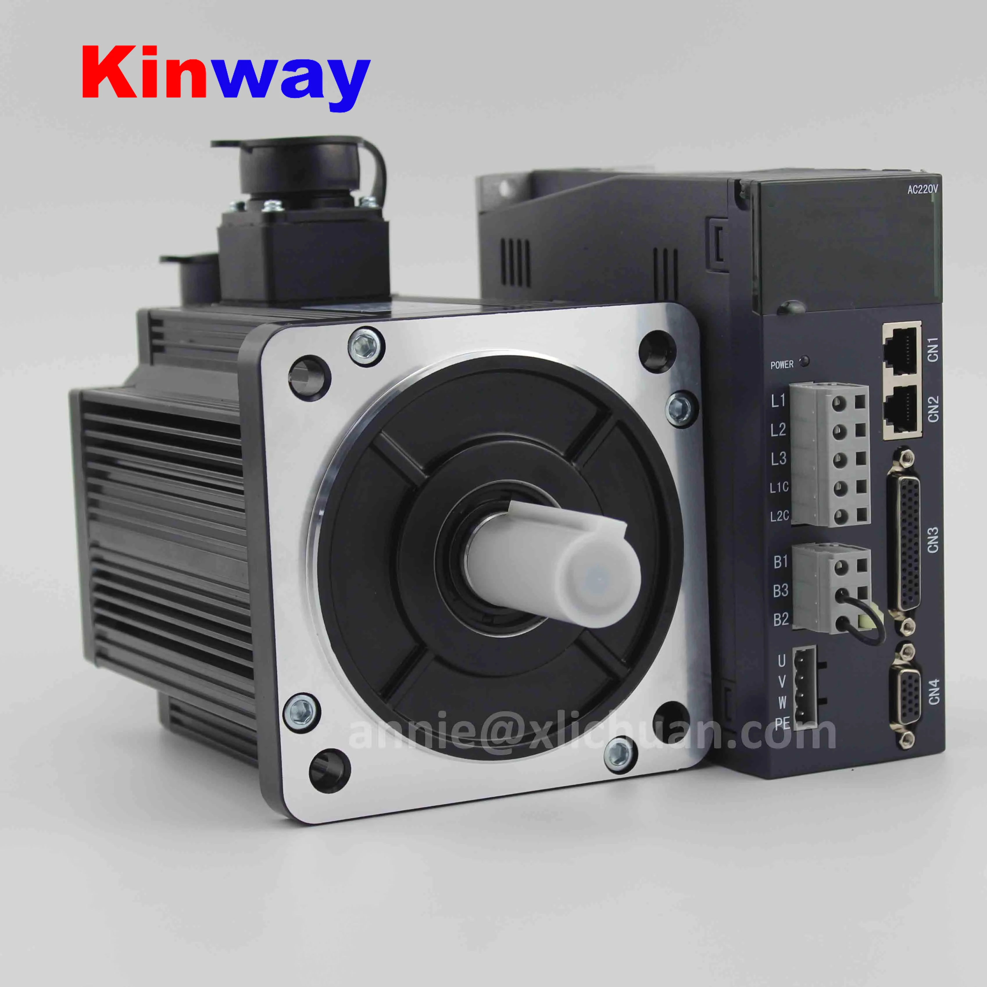 Kinway servo factory 1KW 10Nm servo motor 2500rpm 130ST-M10010B with A4 servo driver set 2500ppr incremental encoder