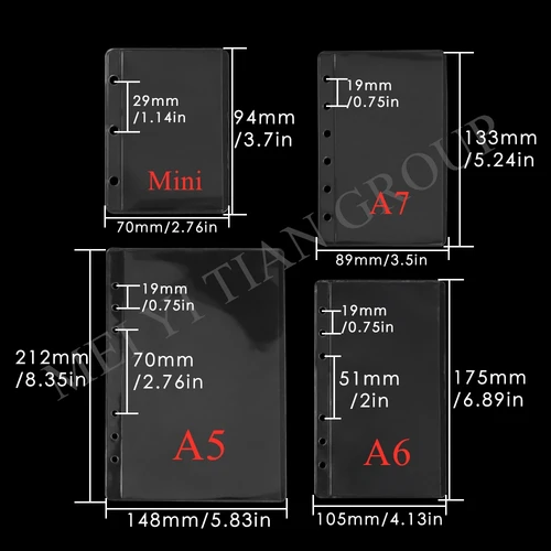 Imagen 2 del producto 12 Uds A5 A6 A7 Mini bolsa de sobre de PVC abierta lateral sin cremallera carpeta de hojas sueltas bolsillo foto archivo tarjeta bolsa sin cremallera bolsillos de carpeta