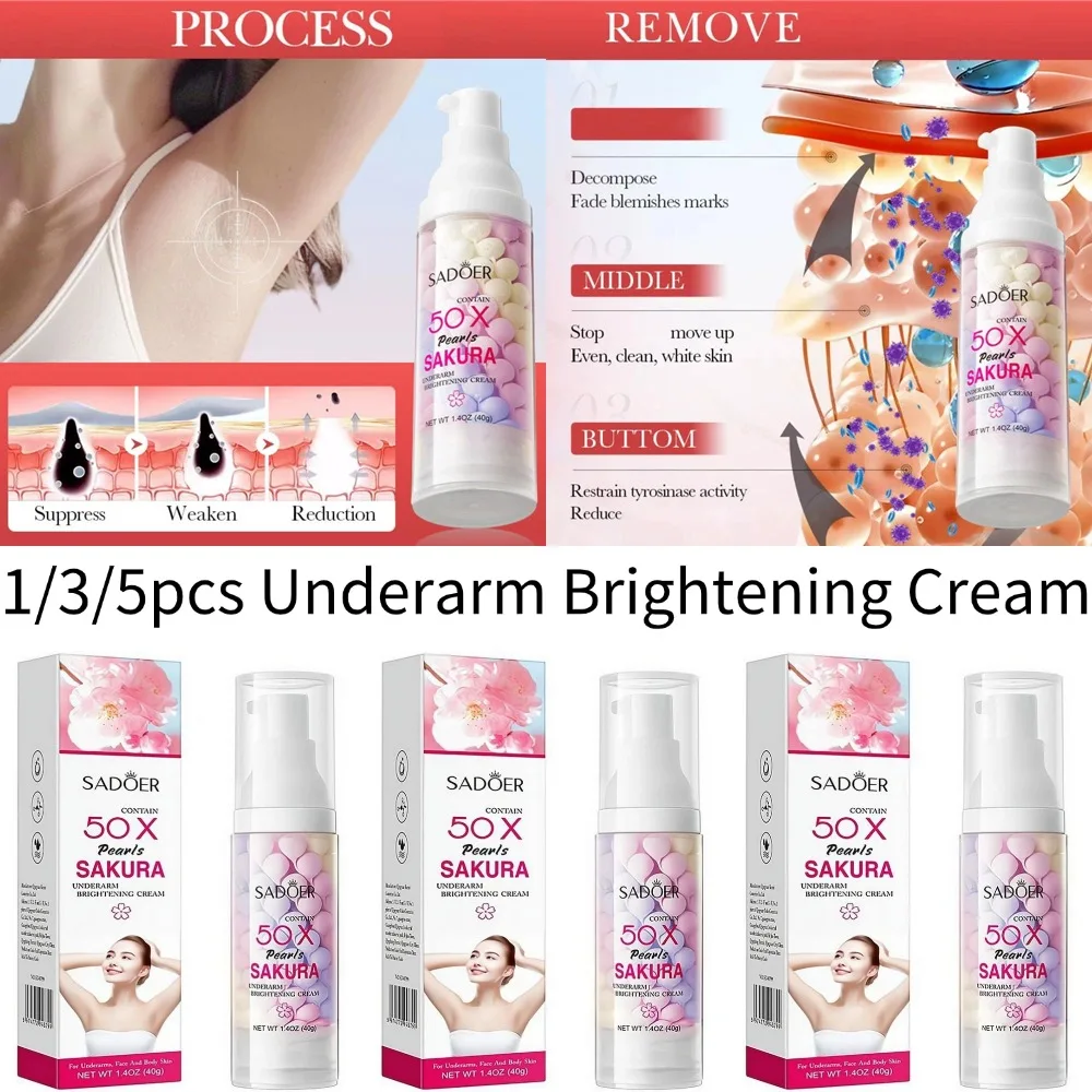 1/3/5pcs Skin Whitening Serum Private Parts Underarm Bleaching Serum Whiten Butt Knee Brighten Inner Thigh Arm Body Remove Dark