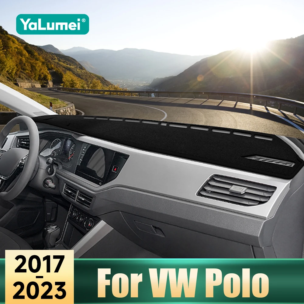 

Для Volkswagen VW Polo AW1 BZ1 2017 2018 2019 2020 2021 2022 2023 автомобильная приборная панель солнцезащитный козырек противоскользящие коврики анти-УФ ковры