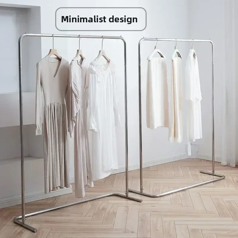 New Clothing store display rack Floor-to-ceiling stainless steel display rack Nakajima clothes rack