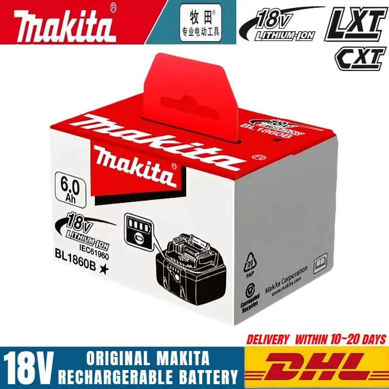 

Makita 18V Battery 6Ah 18650 Lithium Ion Replacement BL1860B BL1860 BL1850 ✅Rechargeable Power Tool Battery DDF486 DF488