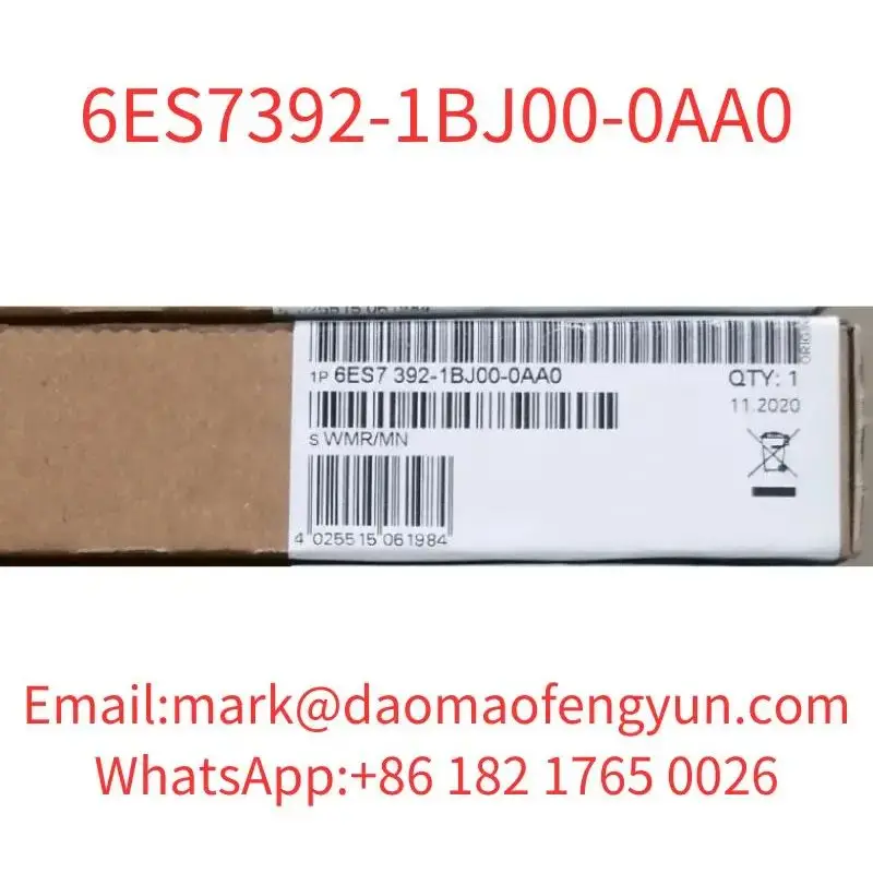 

6ES7392-1BJ00-0AA0 Brand New SIMATIC S7-300, Front connector for signal modules with spring-loaded contacts, 20-pole