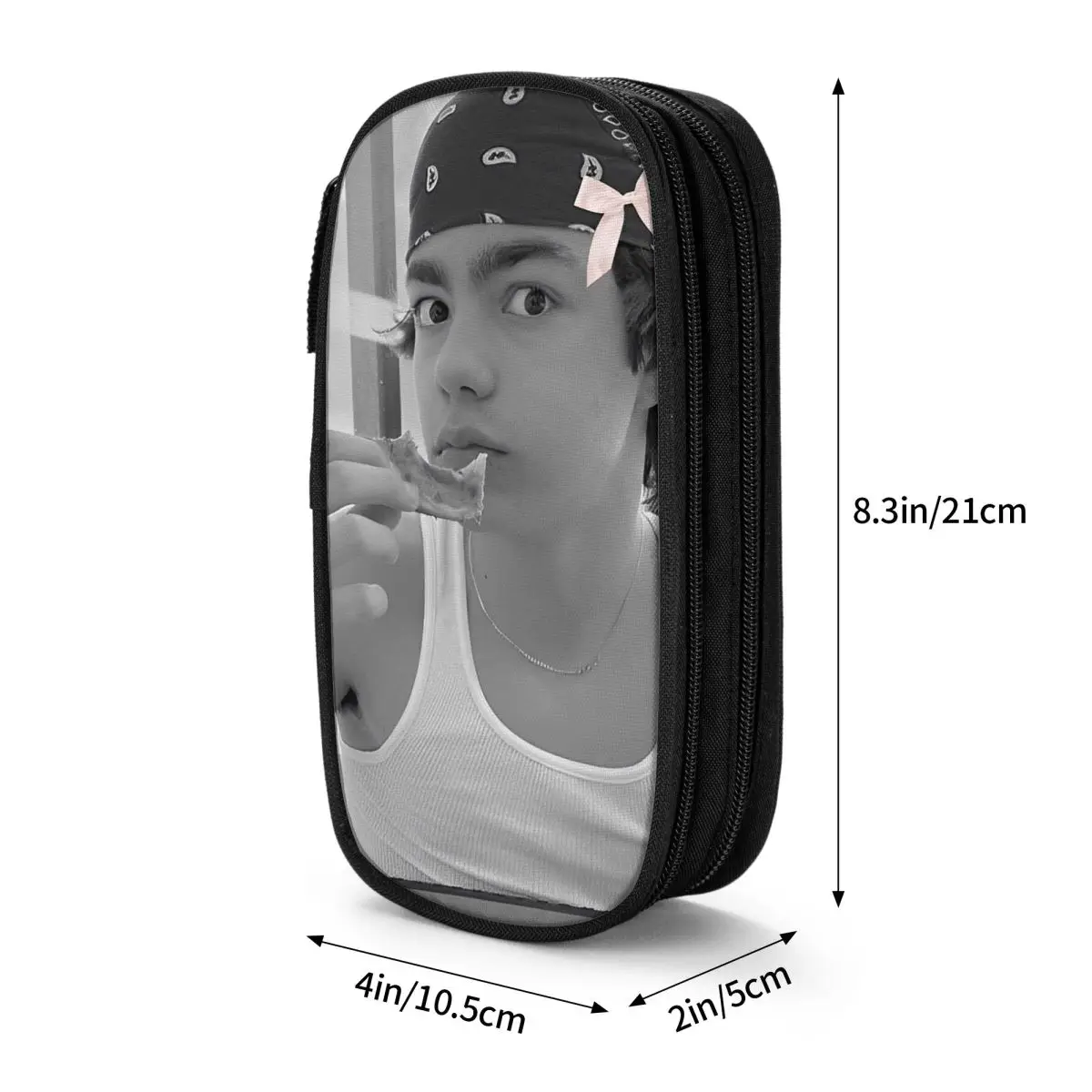 Malachi Barton Actor Pencil Case Pencilcases Pen Holder for Student Big Capacity Bags School Supplies Gifts Stationery