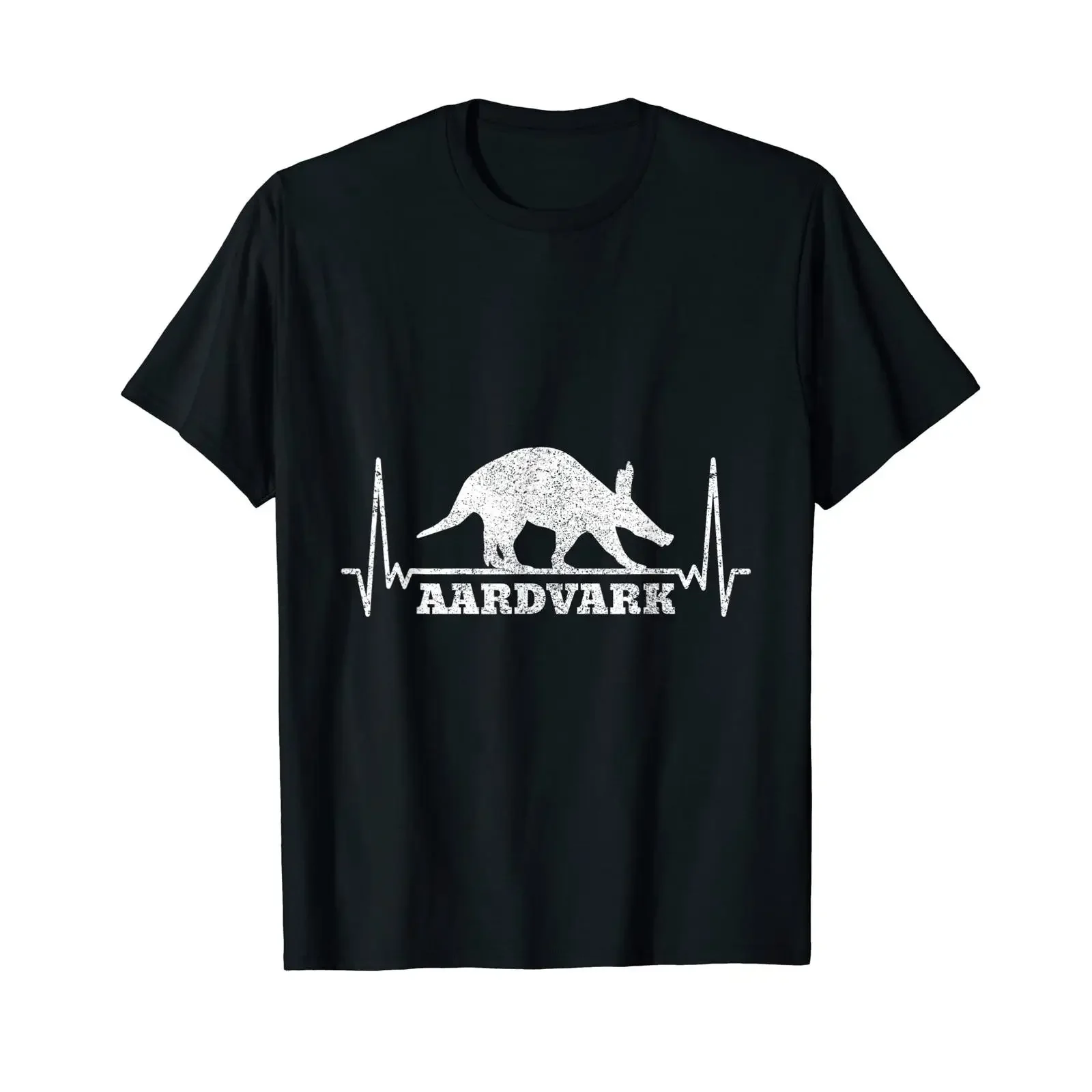 Aardvark Heartbeat Ant Eater T Shirt vintage Washed homme streetwear Comfortable Soft Stretched Unisex graphic Breathable