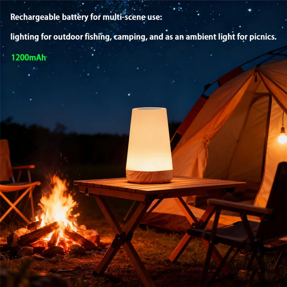 Luz LED nocturna que cambia de 13 colores, lámpara de noche RGB recargable por USB táctil con Control remoto, lámpara regulable, lámpara de mesita de noche portátil