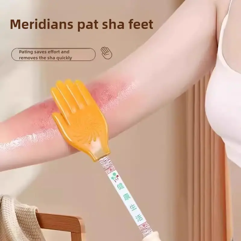 Planche de massage Gua Sha en silicone pour les méridiens, bâton de massage des méridiens à cinq doigts, relaxant musculaire des points d'acupuncture