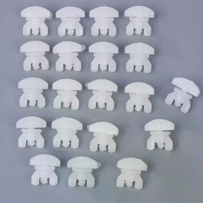 Set Of 20Pcs White Plastic Curtain Track Stoppers Easy Installation Drapery Rails Sliding Gliders Curtain Fasteners