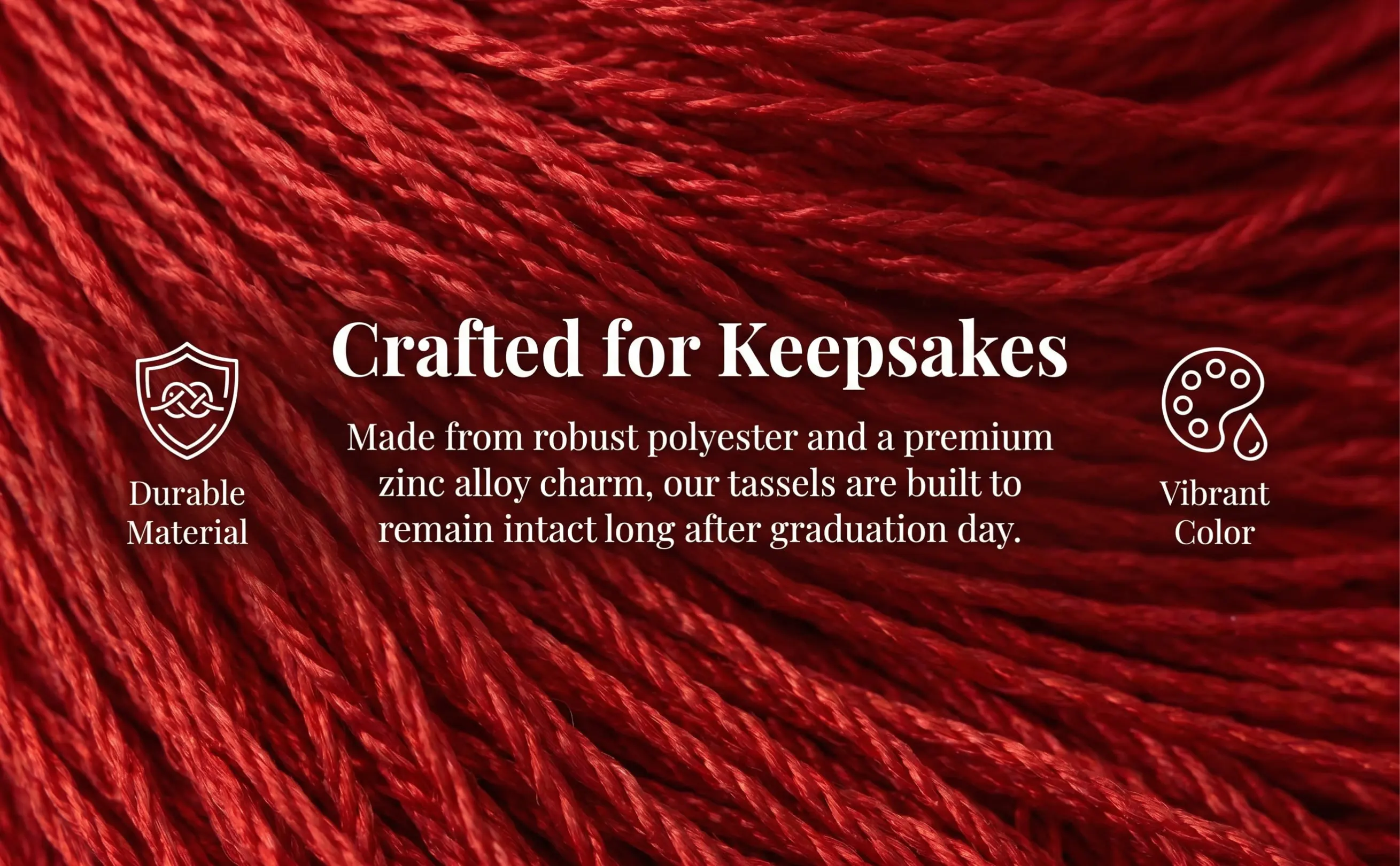 10Pcs Graduation Cap Tassel Charms Red Polyester Zinc Alloy Decorative Graduation 2026 Ceremony Accessories High School College