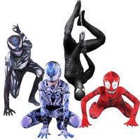 MARVEL Venom Cosplay Costumes Kids Adults Spiderman Rival Anti-hero Tom Hardy Fans Collection Bodysuit Spandex Cape Boys Gift