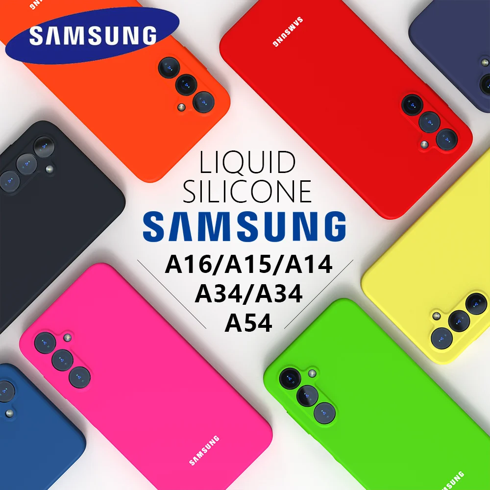 For Samsung Galaxy A16 A15 A14 Case A35 A34 A55 A54 A53 A52 Liquid Silicone Phone Back Cover