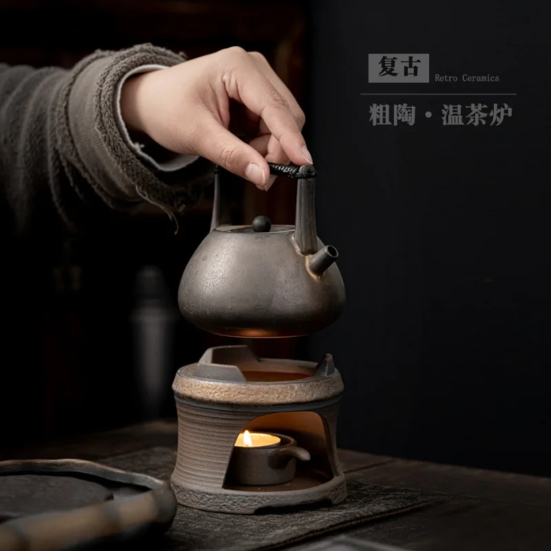 Japanese Retro Warm Tea Stove Household Candle Heating Teapot Base Creative Brewing Tea Maintaining Furnace Kung Fu Tea Ceremony