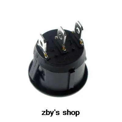 10Pcs Black Button 3Pin ON-OFF-ON 3Position 6A/10A SPST Round Rocker Boat Switch