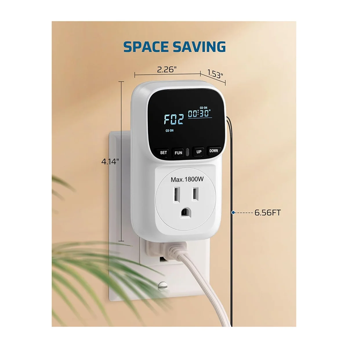 Controlador de Temperatura Digital para Incubadora, Termostato Tomada, Tempo e Contagem Regressiva, Plug EUA,-40 Graus-210 Graus, 15A, 1800W