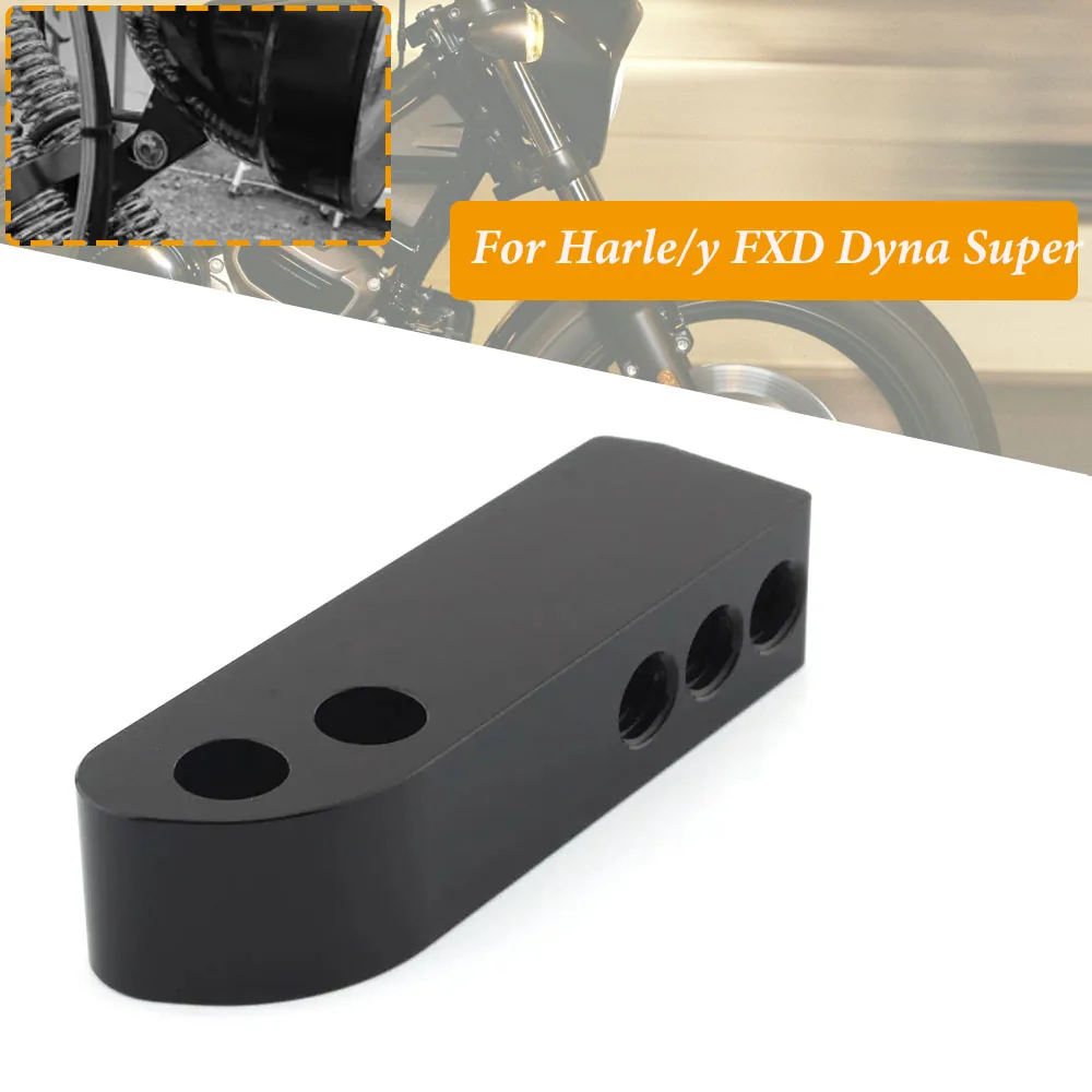 Headlight Extension Block Adjustable Relocation Bracket For Harle/y FXD Dyna Super Glide FXDB Street Bob FXDC FXDWG Wide Glide