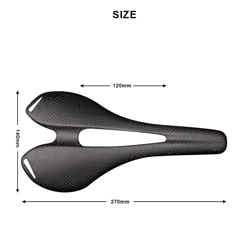 Carbon fiber bike seat cushion, ultra-light, hollow, breathable, cycling accessories