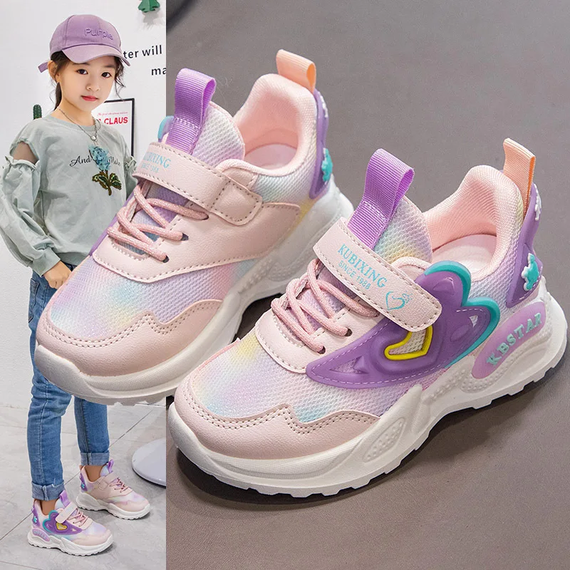 2024 Autumn New Children Shoes Fashion Princess Shoes Girl Designer Breathable Shoes Antiskid Soft Soled Casual Sneakers Zapatos image 2