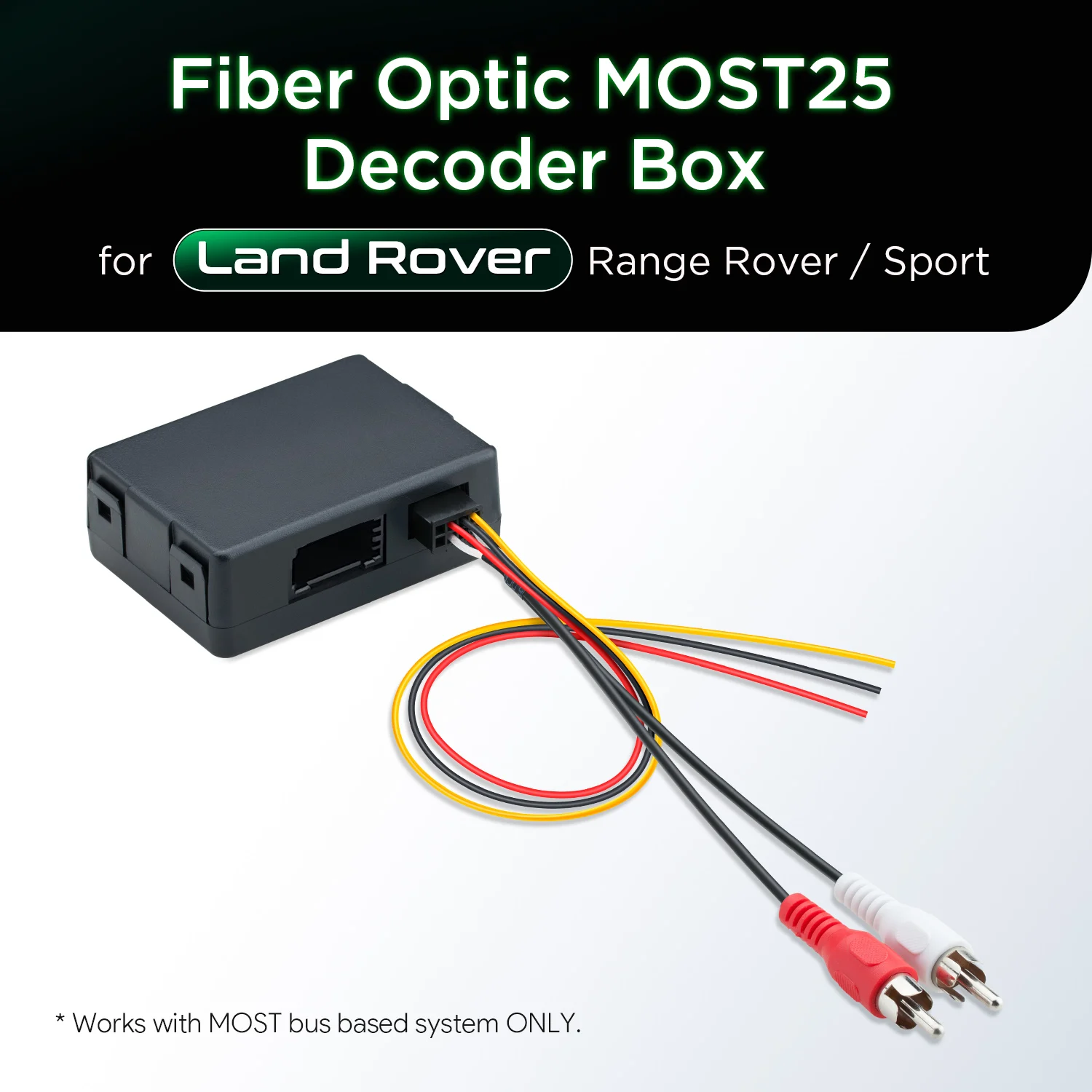 XTRONS ACFOBLRF01 ACFOBLRR01 ACFOBLRD01 Glasvezel MOST150 Decoder Box voor Land Rover Freelander /Range Rover/Discovery 3/4