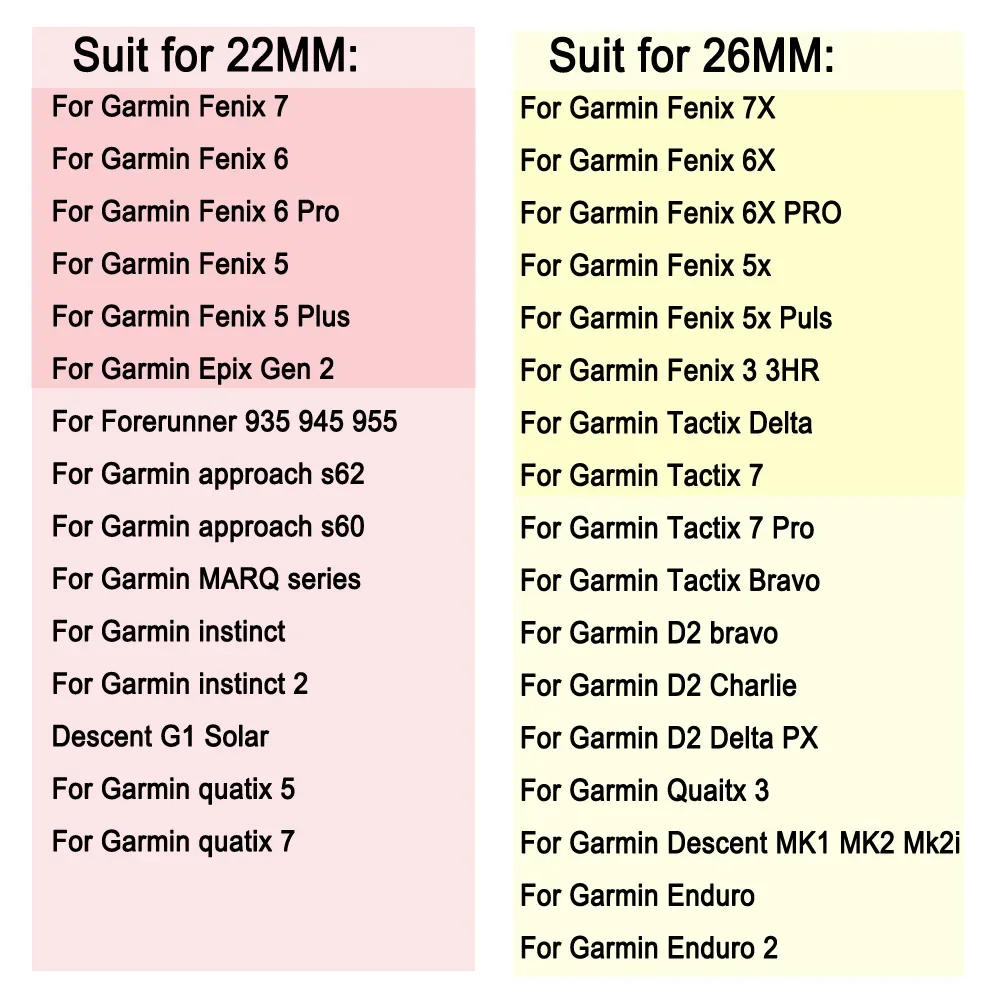 Quickfit Pulseira de Silicone para Garmin, Pulseira para Garmin Epix, Marq Gen 2, Forerunner 955, 945, 935, Forerunner Forerunner, 20mm, 22mm, 26mm, Instinct 2 S, S60, s62