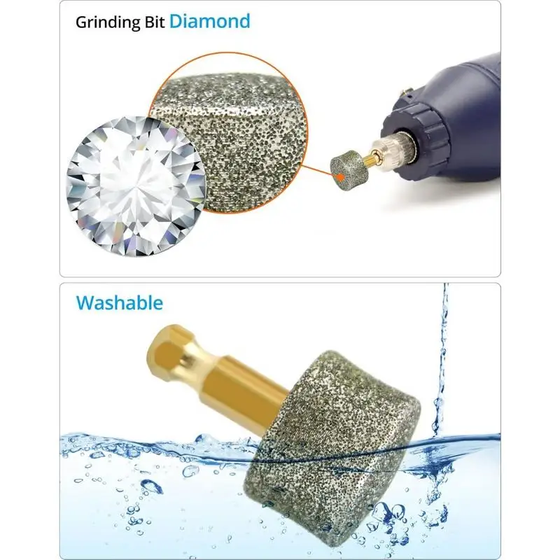 2 Stück Hunde-Nagelschleifer Ersatzkopf Diamantspitze Professionelle Ersatz-Schleifbits für Elektrischen Haustierpfoten-Trimmer – Detail 2