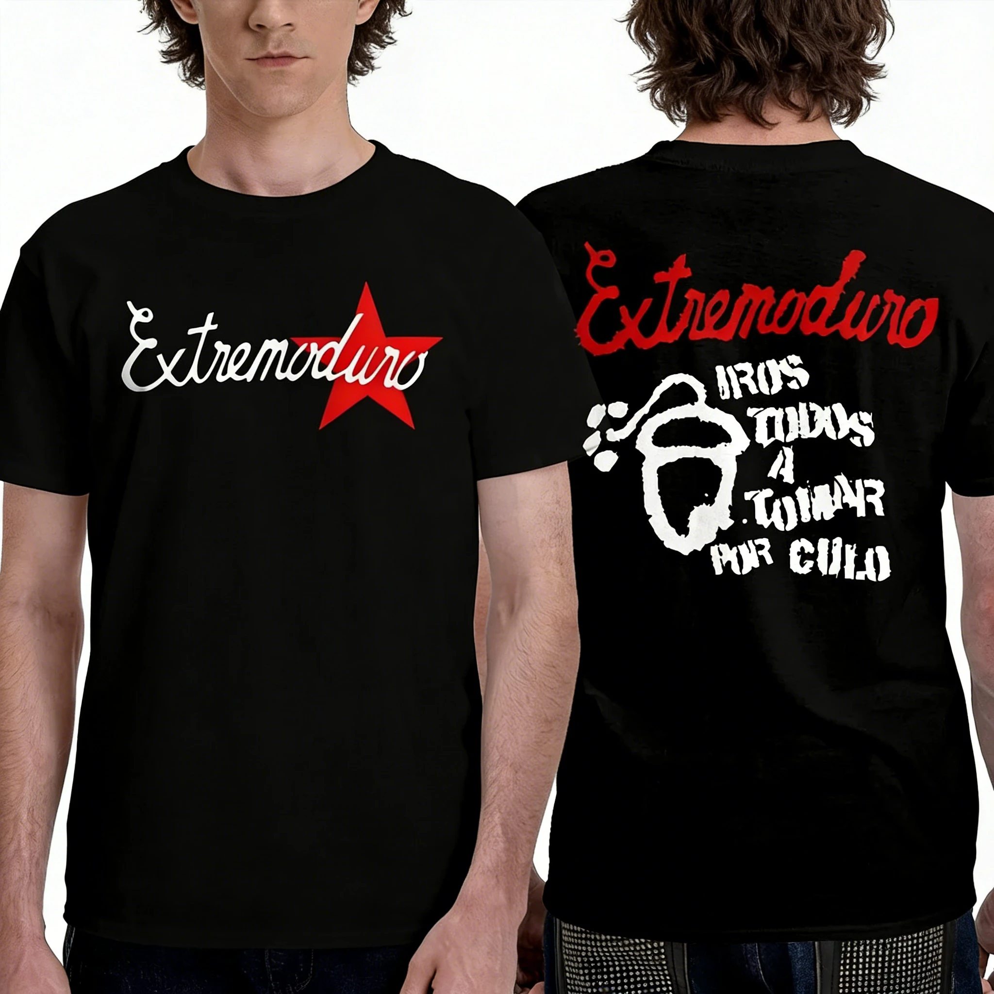 

The 2026 EXTREMODURO Band Printed T-shirt Is Suitable for Both Men and Women To Wear with Pure Cotton Short-sleeved Sleeves