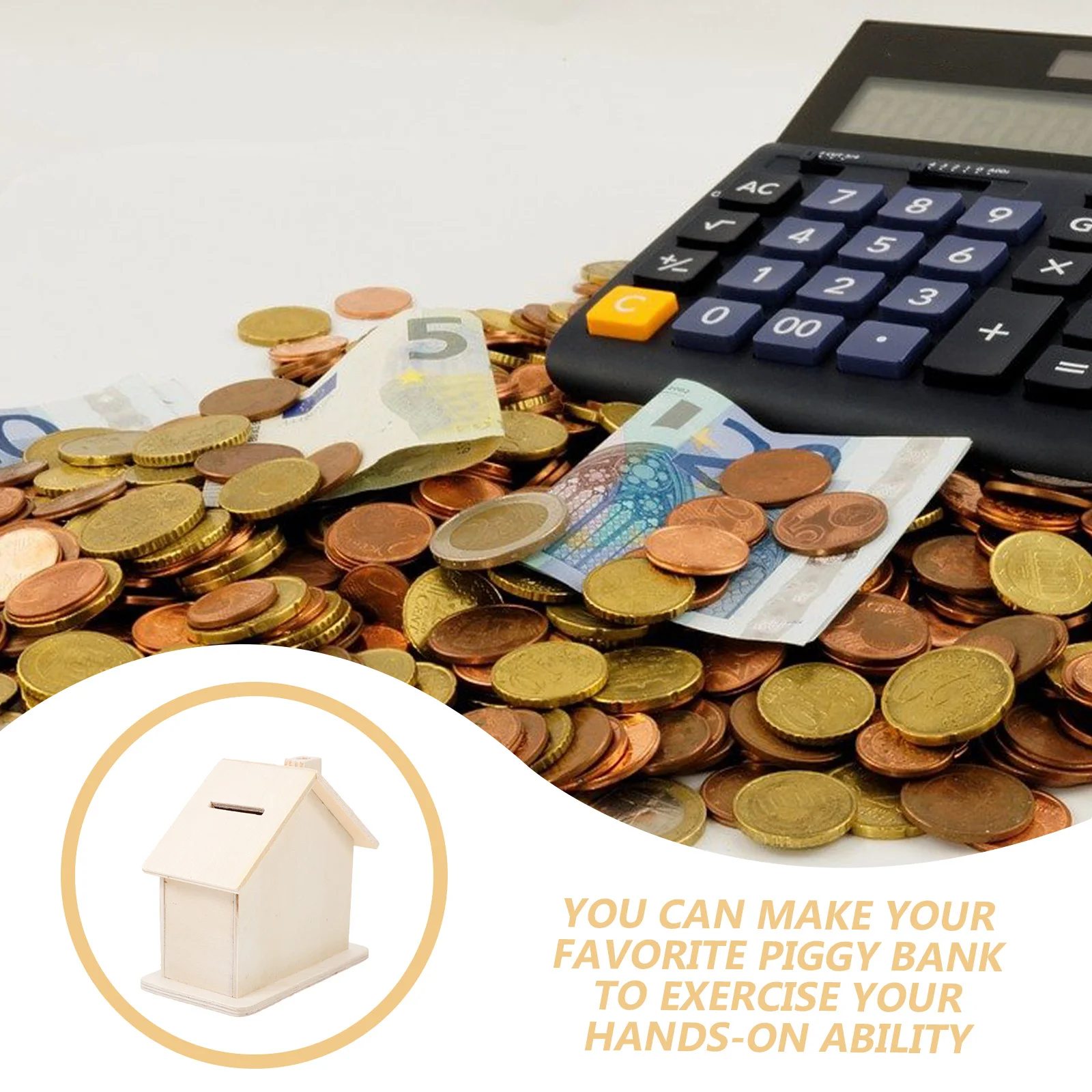 3 stks Houten Munt Bank Onvoltooide Kids Diy Spaardoos Craft Spaarpot Voor Kinderen Houten Geld Opslag Decor Gift