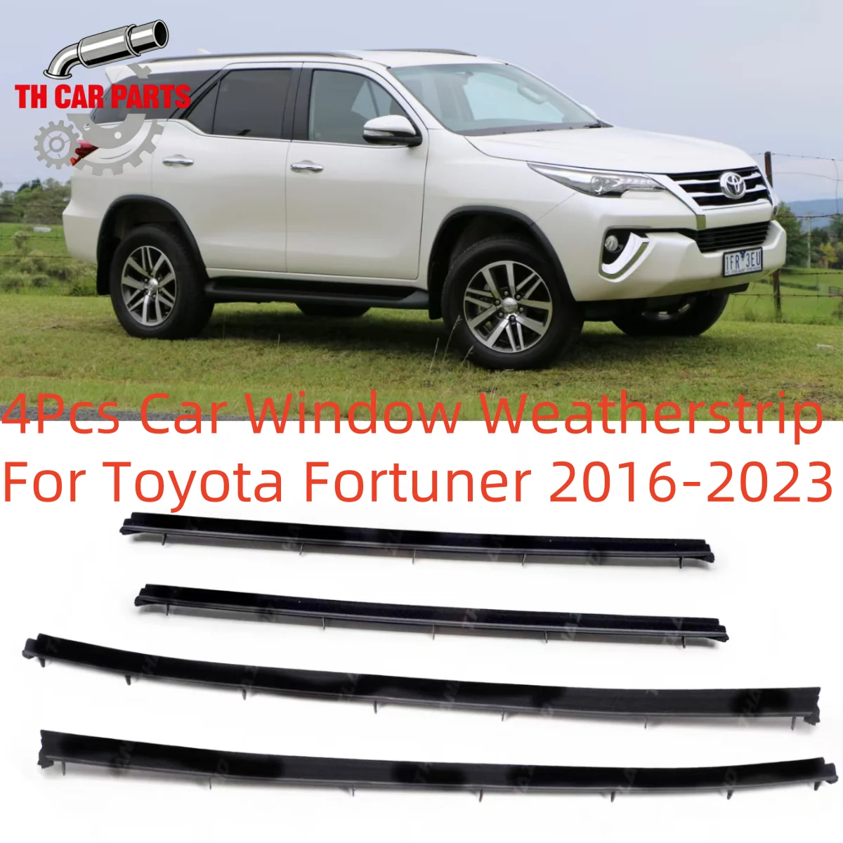 

4 шт. уплотнитель для окна автомобиля для Toyota Fortuner 2016-2023, уплотнитель для автомобиля, накладка на окно
