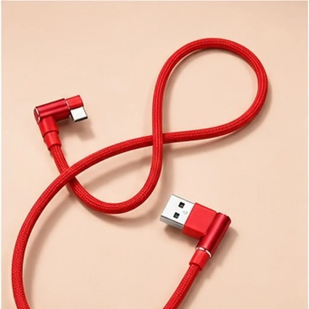1M Type-C Charging Cable Nylon Braided 2.4a Fast Charging Data Sync Cable Compatible Galaxy Note 8 S8 Plus