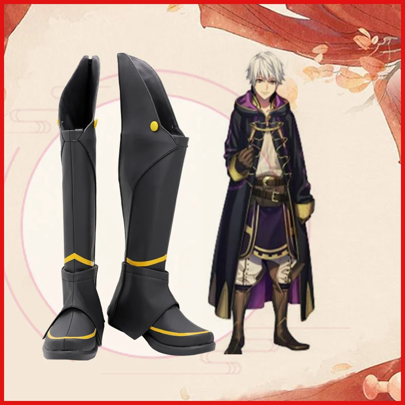 Fire Emblem Awakening Robin Cosplay Shoes PU Boots Halloween Cosplay Prop For Adult