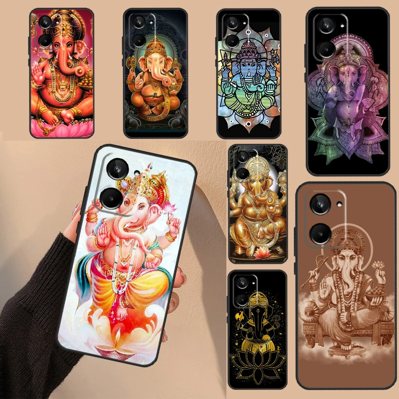 Ganesh Elephant God For Realme C55 C53 C33 C35 C31 C30 C21Y C25s C15 GT Neo 5 3 3T 2T 8 9 10 11 Pro Plus Case