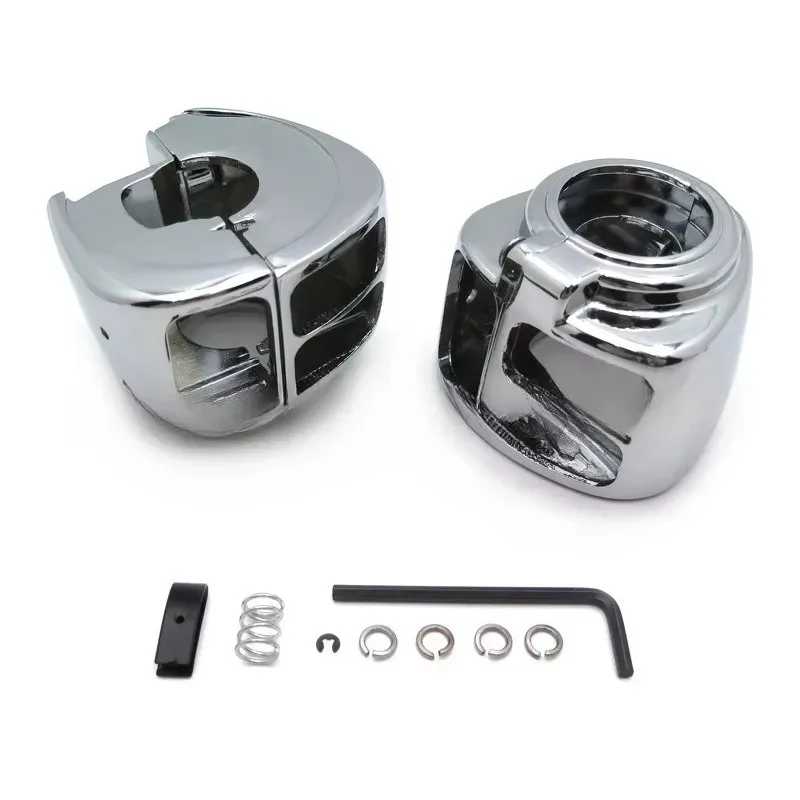

For 2002-2010 Sportster Dyna Softail V-Rod Preemi For Motorcycle Aluminum Chrome Handlebar Switch Housing Cover