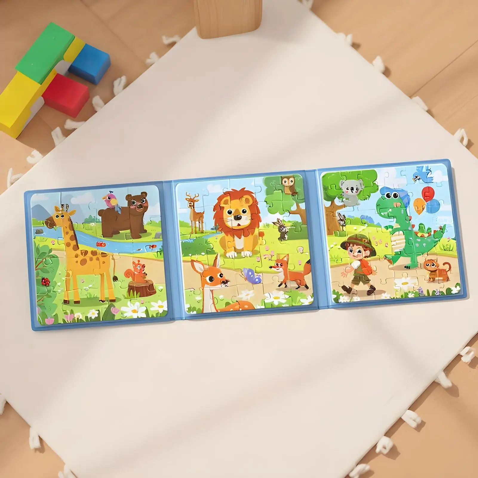 幼児向け磁気パズル ポータブル 就学前学習 旅行おもちゃ 教育学習 磁気旅行パズル 手と目の協調用