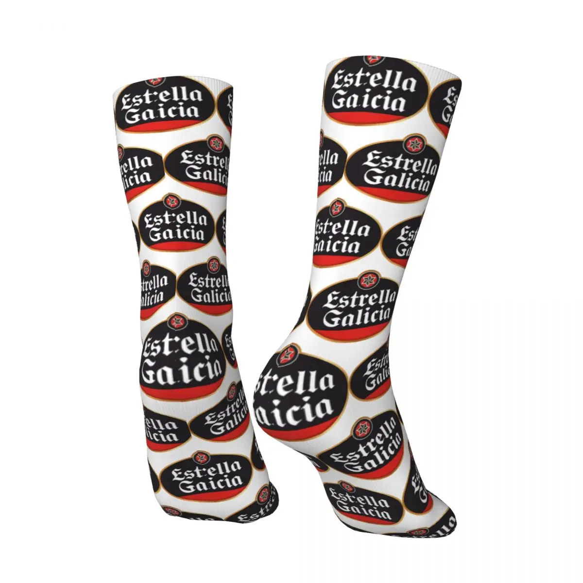 Estrella Galicia Beer Spain Socks Spring Lager Beer Stockings Korean Women Men High Quality Socks Outdoor Anti Sweat Socks