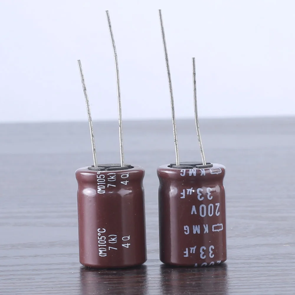 10pcs NCC Nippon KMG 33mfd 200V 33UF aluminum electrolytic Capacitor 12.5*20mm