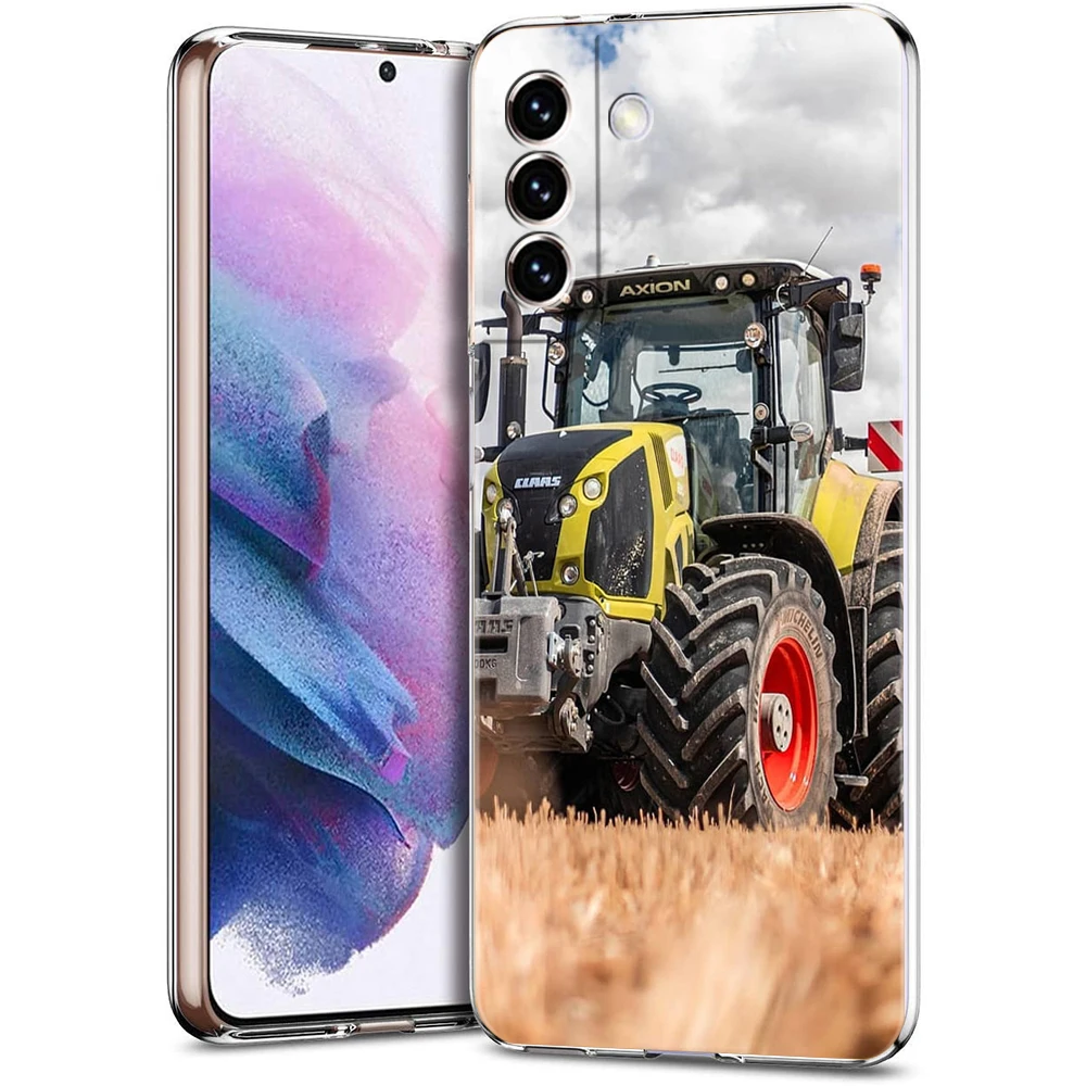 Farm Bulldozer Transparent TPU Case For Samsung Galaxy S24 S23 S22 S20 S21 FE Ultra S24 S23 S10 S10E S9 S8 Plus Shockproof Bags