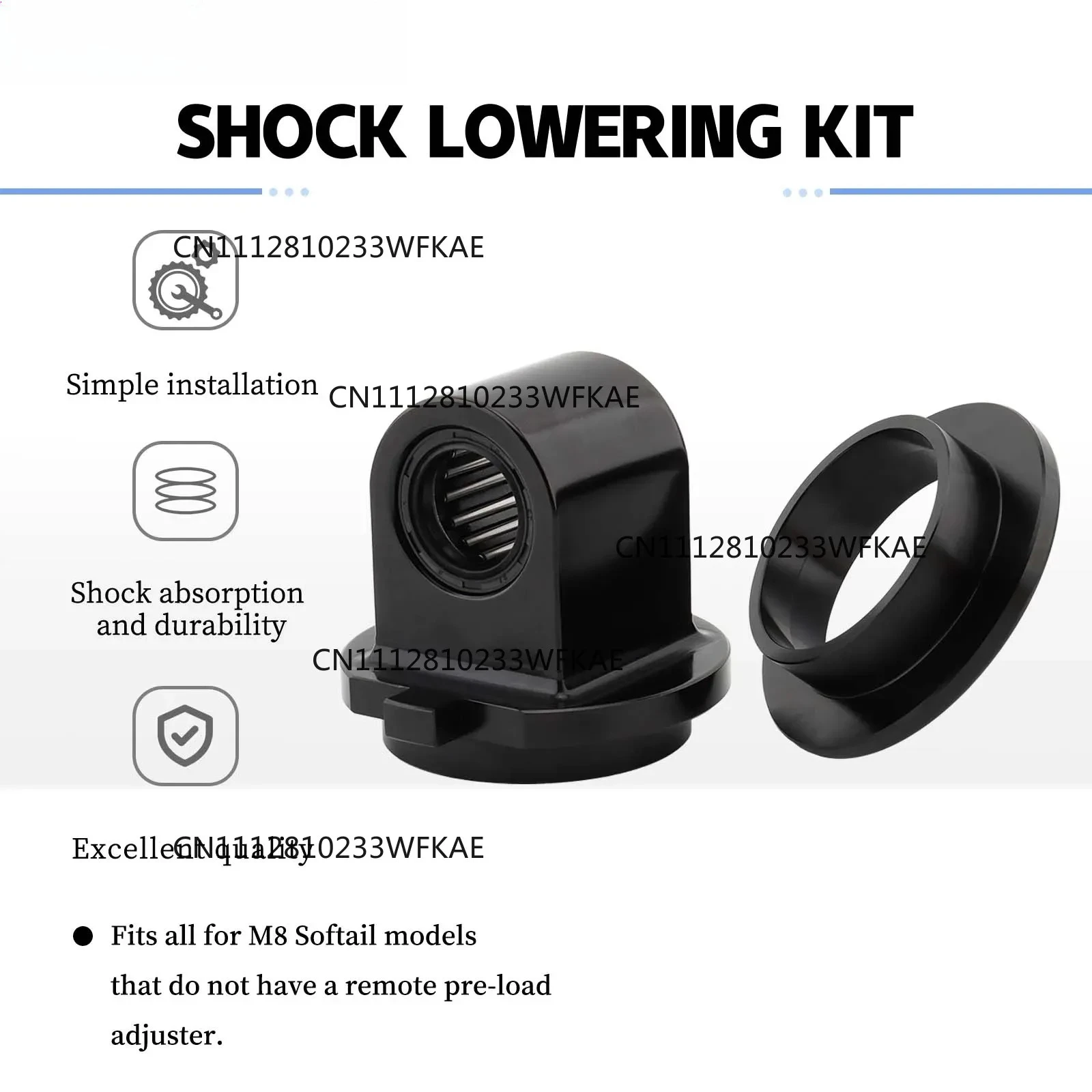 Shock Lowering Kit Fits For Harley Softail Models FXBB Low Rider FXLR FLSL FXST Without Remote Pre-load Adjuster