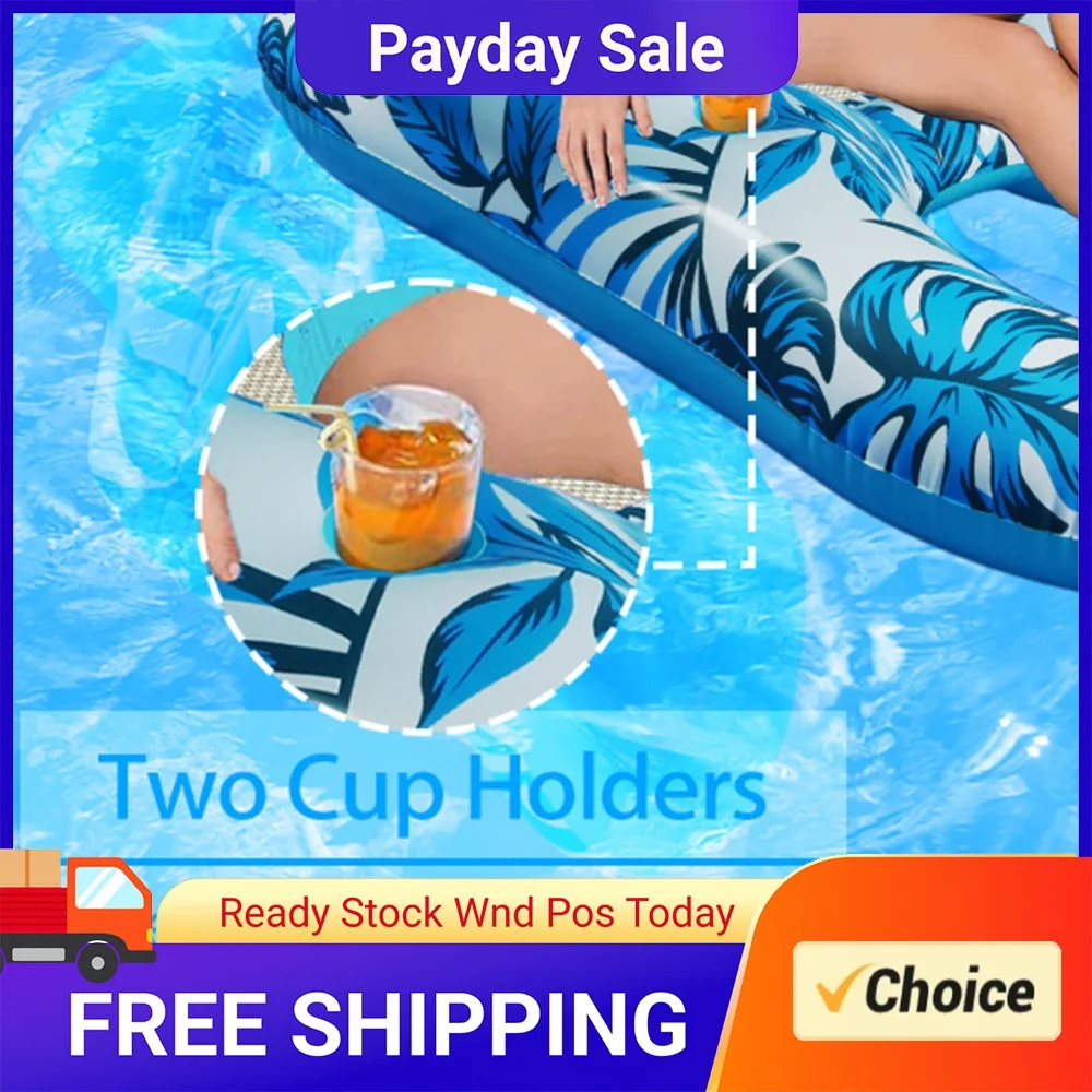 Summer Air Mattress with Sunshade Inflatable Water Sleeping Bed PVC Floating Lounger Air Mattress Outdoor Swimming Toys