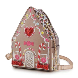 Christmas Gingerbread House Crossbody Shoulder Bag for Women Kitsch Home Sweet Home Designer Purses Girls Novelty Chain Bag