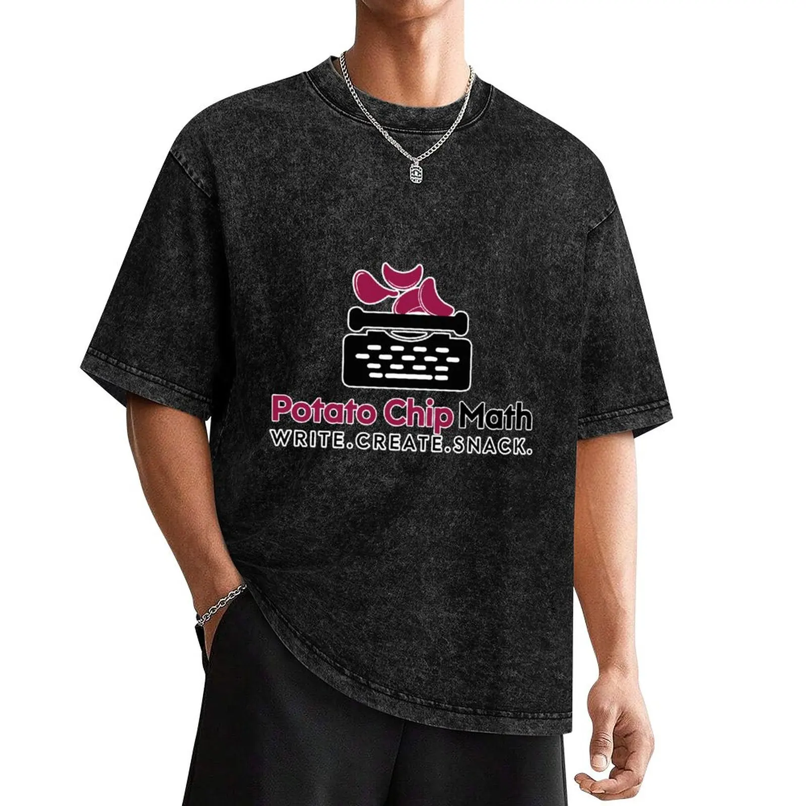 

Potato Chip Math: Write. Create. Snack. T-Shirt vintage anime t shirts basketball graphic tees plain t shirts men