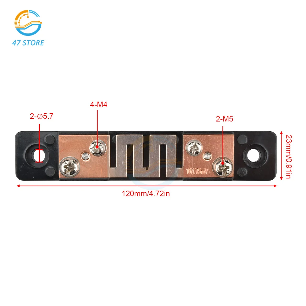 External Shunt JF-1 10A 20A 30A 50A 75mV Ammeter Shunt Resistor Shunt for DC Digital Voltmeter Ammeter Wattmeter Voltage Shunt