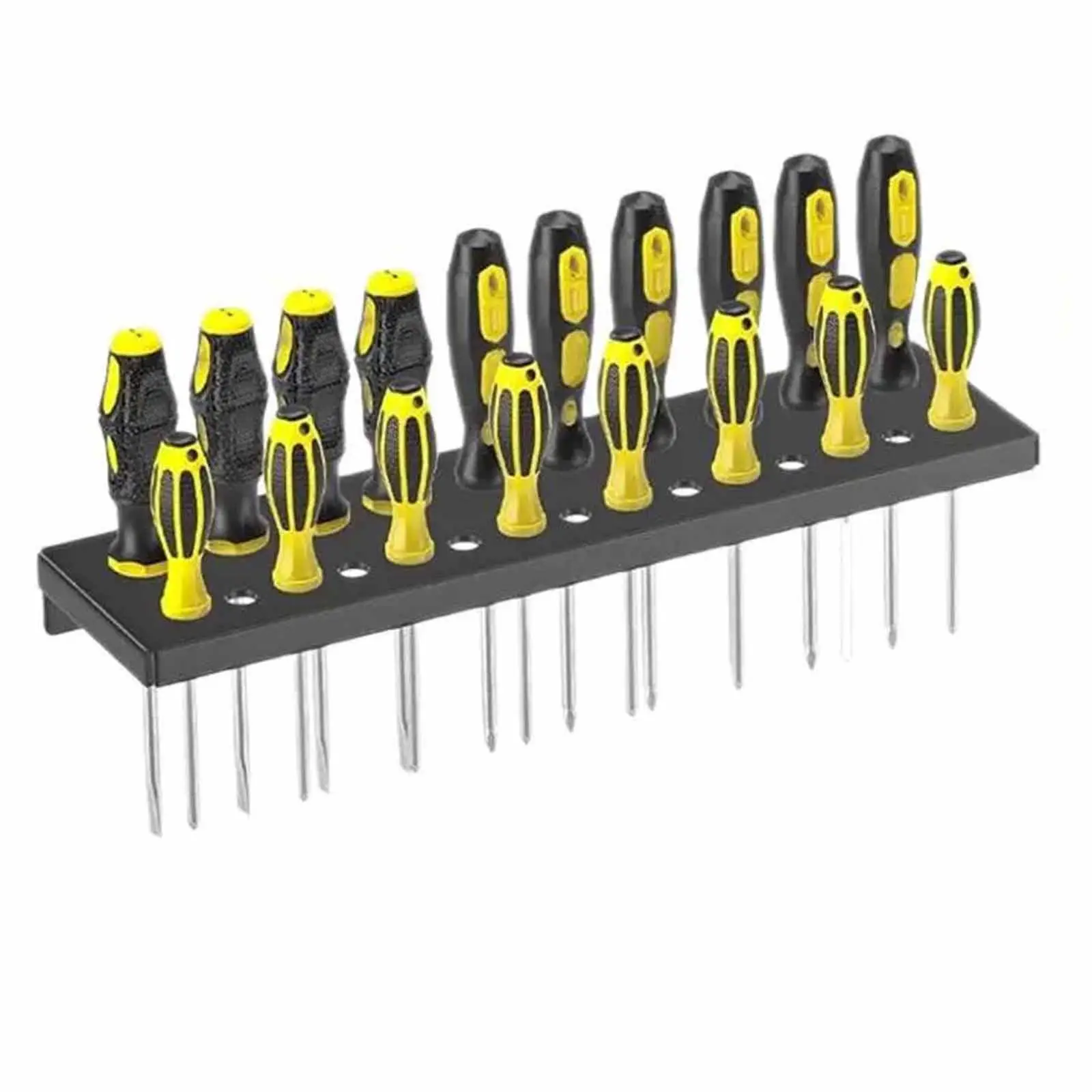 Screwdrivers Holder Wall Mounted Large Easy Install Metal Multipurpose Screwdriver Organizer Organizer Rack for Home Workshop