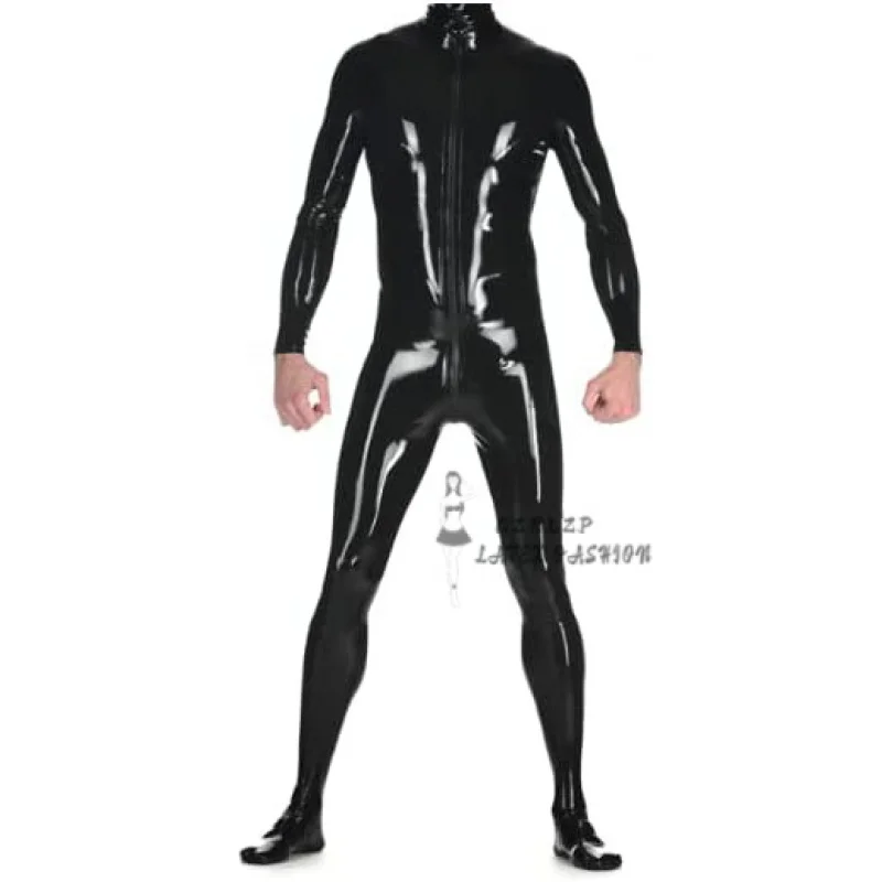 

Latex Rubber Rubber 0.4MM Black Feet Catsuit Bodysuit Suit Fashion