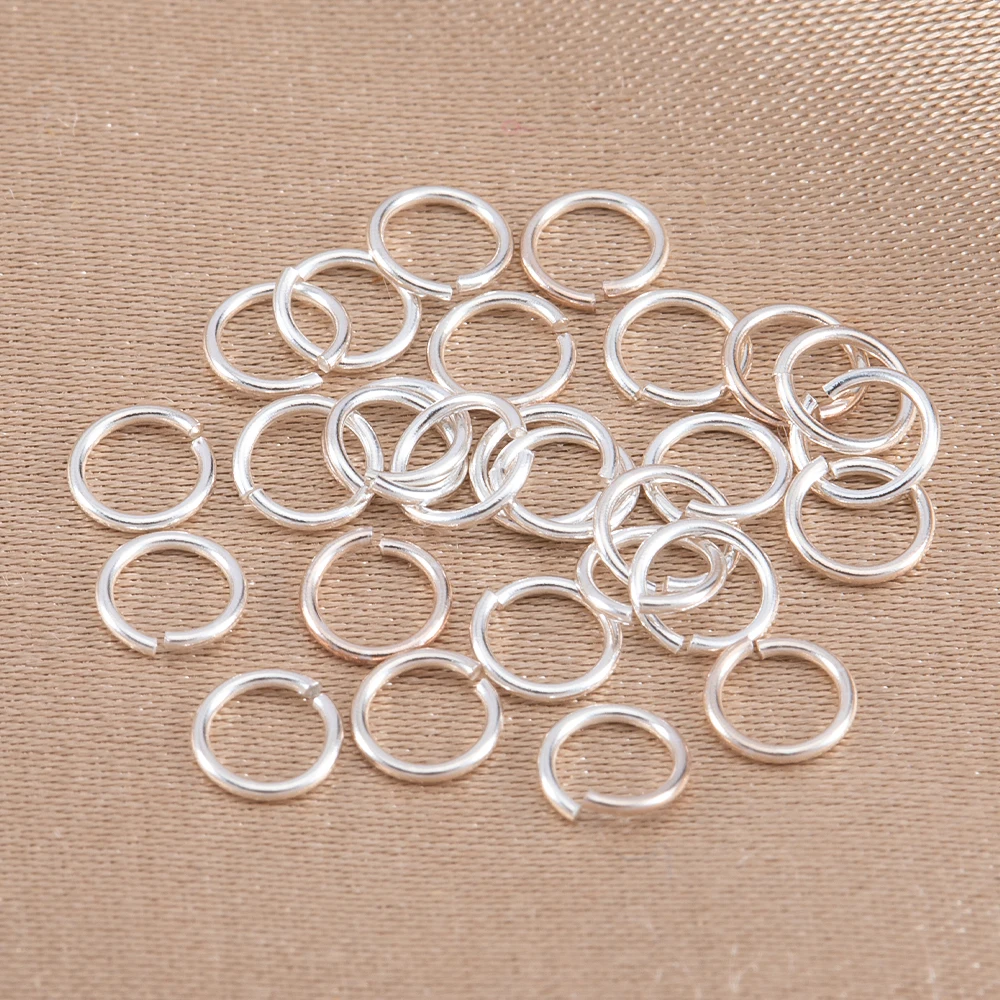 30Pcs 925 Sterling Silver Open Jump Rings 3-6mm Split Ring for DIY Earrings Bracelet Jewelry Craft Making Connector Findings