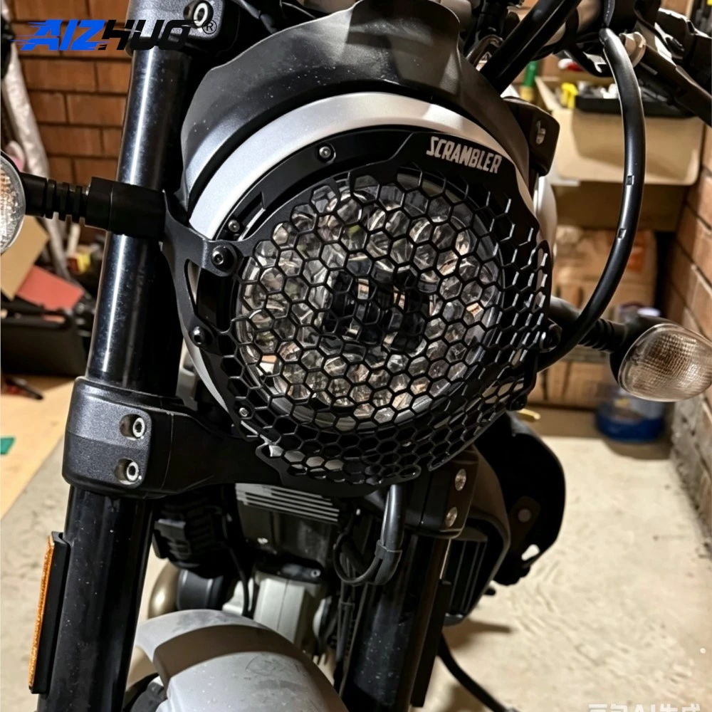 Motorcycle Headlight Grille Guard For Ducati Scrambler 400 Scrambler 800 2015 - 2025 2026 Motorcross Head light Lamp Grid Cover